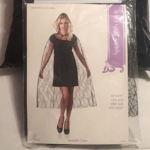 Black spider web cape